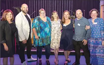  ?? ?? Some students from Chairo’s earliest years attended the event including (from left) Tamzin Carr (Walsh), Justin Gall, Dallas Downie (Hughes), Michelle Tepper (Ballantyne), Deborah Cuckson (Knowles), Paul Pike and Ellen Angus (Barnes).