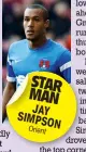  ??  ?? STAR MAN JAY SIMPSONOri­ent