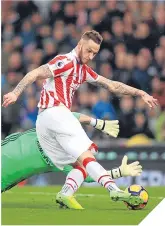  ??  ?? ■ Arnautovic scores against Boro.