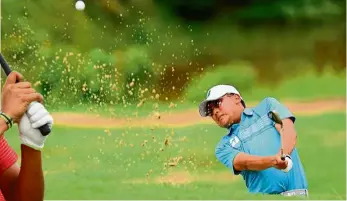  ??  ?? Above: Fung hits out of a bunker – the Malaysian finished in joint sixth place.