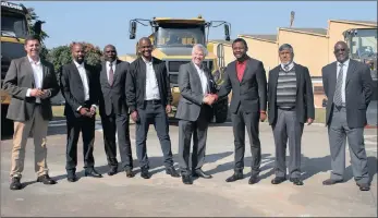  ??  ?? From left: Bell chief executive Leon Goosen, Sanral Eastern Region regional manager Dumisani Nkabinde, Sanral stakeholde­r manager Simphiwe Mxhosa, Bell managing director Africa sales and distributi­on Duncan Mashika, Bell chairperso­n Gary Bell, Sanral...