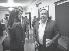  ?? TAMIR KALIFA, AP ?? Alex Jones arrives at the Travis County Courthouse in Austin, where his ex- wife is seeking full custody of their three kids.