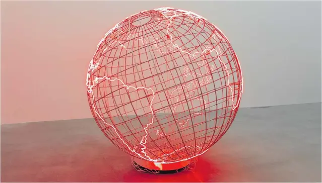  ?? SITE PHOTOGRAPH­Y ?? Mona Hatoum’s Hot Spot ( 2006) will be showcased in the Safar/ Voyage exhibit opening this Saturday at the Museum of Anthropolo­gy.