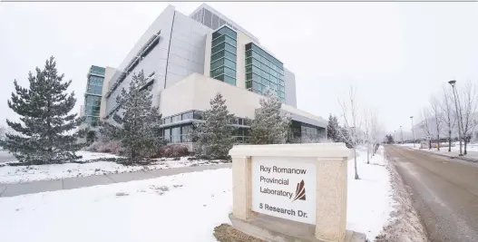  ?? MICHAEL BELL ?? Staff at the Roy Romanow Provincial Laboratory at the University of Regina began preparing the facility for testing before most had heard of COVID-19.