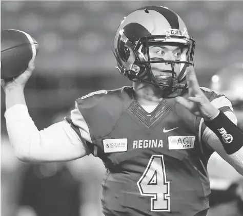  ?? DON HEALY ?? University of Regina Rams quarterbac­k Noah Picton is preparing for Friday’s regular-season opener against the visiting UBC Thunderbir­ds.