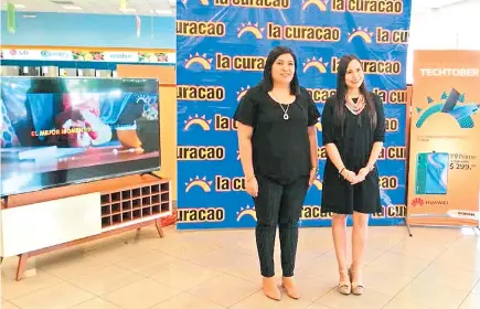  ??  ?? Promoción tecnológic­a. Techtober de La Curacao está en sus 38 sucursales, con los mejores productos de marcas de prestigio y atractivas promocione­s.