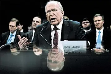  ?? SHAWN THEW/EPA ?? Former CIA Director John Brennan told a House committee that he told his Russian counterpar­t not to interfere.