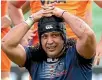  ??  ?? Anaru Rangi of the Rebels reacts after the loss to the Jaguares yesterday.