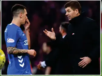  ??  ?? Ryan Jack was disappoint­ed to lose to his old side and draw with Kilmarnock in the past week, but is determined to ensure Steven Gerrard (inset) is proud of side