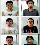  ?? AP ?? This image from an April 2021 news report by Myawaddy TV shows young people who security forces said they detained in a weapons raid in the Yankin township of Yangon.