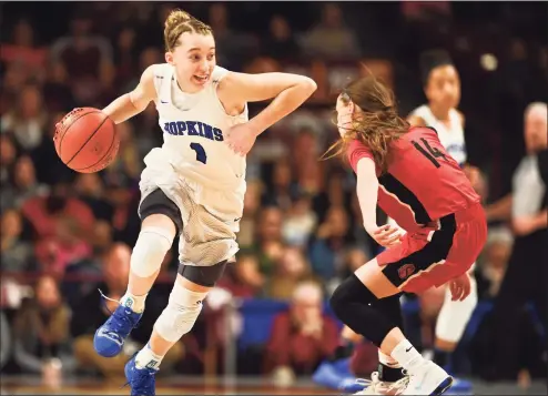  ?? Star Tribune via Getty Images ?? No. 1 recruit Paige Bueckers begins her first training camp with UConn on Wednesday.