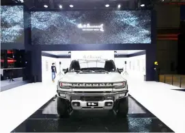  ?? CHINA DAILY ?? GENERAL Motors’ import platform The Durant Guild showcases the Hummer EV SUV at the fifth China Internatio­nal Import Expo.