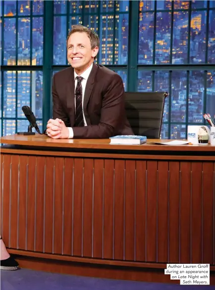  ?? ?? Author Lauren Groff during an appearance on Late Night with Seth Meyers.