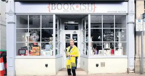  ?? Picture: John Nguyen/PA ?? Emma Corfield-Walters, owner of Book.ish on Crickhowel­l High Street, which has been crowned the UK’s best high street at the Great British High Street Awards 2018.