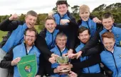  ??  ?? North stars: Warrenpoin­t celebrate their victory over Mitchelsto­wn in the Irish Junior Foursomes final