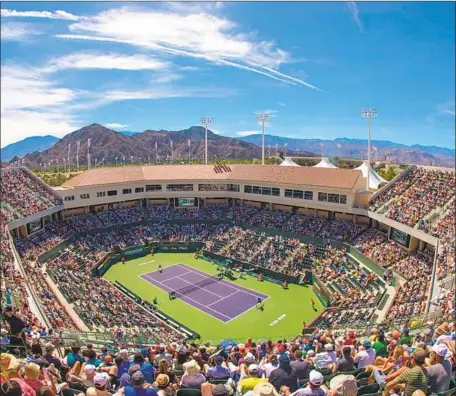  ?? Robert Laberge Getty Images ?? THE BNP PARIBAS OPEN will unfold March 4-17 at Indian Wells Tennis Garden. Luxe on-site amenities add to the viewing experience.