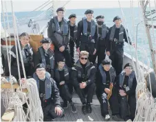  ??  ?? The cadets aboard the TS Royalist.