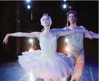  ?? KAROLINA KURAS FILE PHOTO ?? Svetlana Lunkina and Evan McKie perform "Adagio" from Swan Lake at the first Canada All Star Ballet Gala.