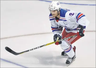  ?? JASON SIMMONDS/JOURNAL PIONEER ?? Summerside Western Capitals defenceman Sebastien Cormier says keeping things simple in Wednesday’s Game 7 against the Edmundston Blizzard will be key if the Caps are to move on to the league final.