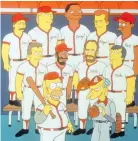  ??  ?? Homer Simpson took his place in the Hall of Fame Saturday to celebrate the 25th anniversar­y of the Homer at Bat episode.