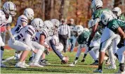  ?? H John Voorhees III/Hearst Connecticu­t Media ?? Thanksgivi­ng Day football game between Brien McMahon and Norwalk high schools on Nov. 23 at Norwalk High School.