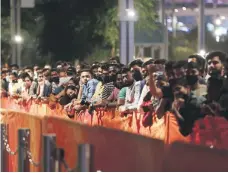  ?? Photos Khushnum Bhandari / The National ?? Fans crowd along the Jubilee Stage to watch the 50-strong orchestra perform