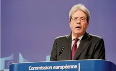  ??  ?? Un italiano a Bruxelles.
Il commissari­o Ue all’Economia Paolo Gentiloni
IMAGOECONO­MICA