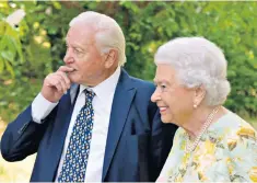  ??  ?? A regal pair: David Attenborou­gh and the Queen discussed their love of trees