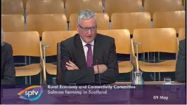  ??  ?? Above: Fergus Ewing giving evidence to the REC inquiry on May 9