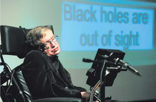  ??  ?? Sorely missed: Stephen Hawking showed that a beautiful mind cannot be constraine­d by challengin­g physical conditions