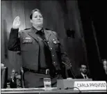  ?? ASSOCIATED PRESS ?? IN THIS NOV. 30, 2016, FILE PHOTO, Customs and Border Protection U.S. Border Patrol Deputy Chief Carla Provost is sworn in during a hearing on Capitol Hill in Washington.