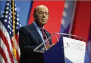  ?? WIN MCNAMEE / GETTY IMAGES ?? Wilbur Ross speaks at the SelectUSA 2018 Investment Summit on June 22 in National Harbor, Maryland. Ross built his fortune through decades of restructur­ing distressed businesses.