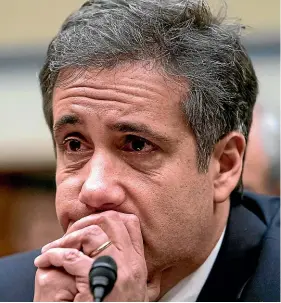  ?? AP ?? Michael Cohen, US President Donald Trump’s former personal lawyer, has created ‘‘the net to enmesh them all’’.