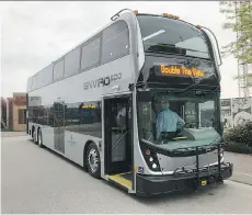  ??  ?? TransLink wants to introduce these double-decker buses to its aging fleet. They offer 80 seats as opposed to 47.