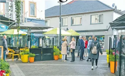  ?? ?? ABOVE: A view of the area from the O’Connell Street entrance. LEFT: The outdoor dining area at Le Fournil.