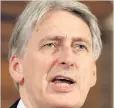  ??  ?? > Chancellor Philip Hammond