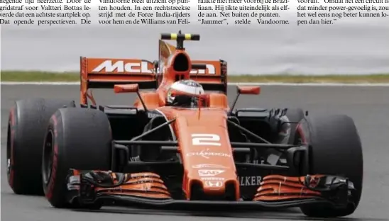  ?? AP ?? Vandoorne racete in Silverston­e naar de elfde plaats.FOTO
FOTO PHOTO NEWS