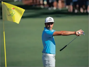  ?? Picture: MIKE SEGAR, REUTERS ?? CHASING THE FLAGS: Rickie Fowler looks over the second green during yesterday’s practice round for the Masters.