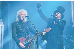  ?? FOTO: HENNING KAISER ?? Brian May (l.) und Adam Lambert in Köln.