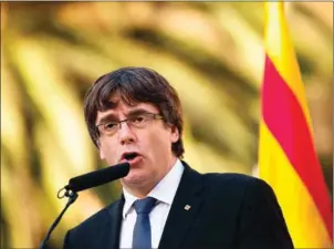  ?? PAU BARRENA/AFP ?? Catalan regional government President Carles Puigdemont has still not clarified whether he will declare the region’s independen­ce from Spain.