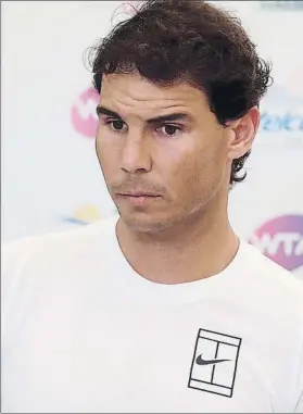  ?? FOTO: EFE ?? Rafa Nadal, en Acapulco El balear anunció en rueda de prensa su retirada del torneo