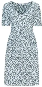  ??  ?? Daisy button front smock dress, £14, F&F