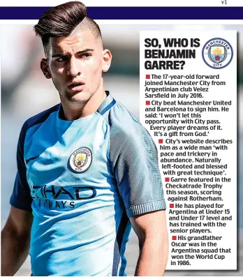  ?? GETTY IMAGES ?? Import: Benjamin Garre’s move to City could land the club in trouble