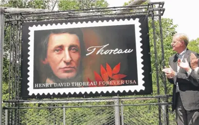  ?? | AP PHOTO ?? Philosophe­r and naturalist Henry David Thoreau is being honored with a stamp on the 200th anniversar­y of his birth.