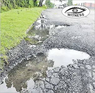  ?? Picture: ATU RASEA ?? Potholes at the end of Salato Rd in Namadi Heights, Suva need to be fixed.