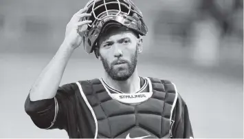  ?? GENE J. PUSKAR AP ?? Gold Glove catcher Jacob Stallings was a key add for the Marlins this offseason and will help develop and stabilize a talented but young pitching staff led by ace Sandy Alcantara. Stallings also has some pop in his bat.