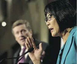  ?? Laura Pedersen / National
Post ?? Olivia Chow’s campaign was originally premised on winning the votes of people who supported both Rob Ford in 2010 and Jack Layton in 2011, Jonathan Goldsbie says.