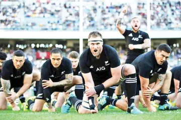  ??  ?? New Zealand Rugby team performing their Haka ahead of a match. - AFP photo