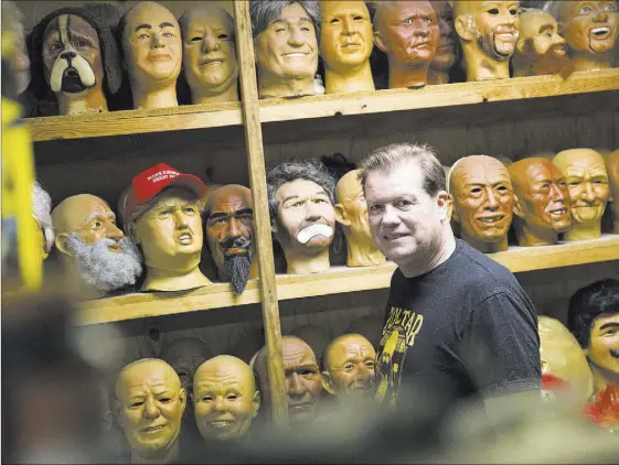  ?? ERIK VERDUZCO/LAS VEGAS REVIEW-JOURNAL @ERIK_VERDUZCO ?? Olaf Stanton, owner of Characters Unlimited, has been creating likenesses of presidents, prospector­s and more for 30 years now.