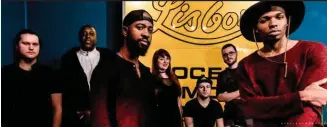 ??  ?? Members of Blakdenim include, from left, Sean Duhaime (guitar), Karl Acelin (bass), Precise Kenny Creole (vocals), Crystalena Paquette (vocals), Sacha Contant-Nagy (drums), Andrew Knox (trumpet), and Nathaniel Clarke (keys)